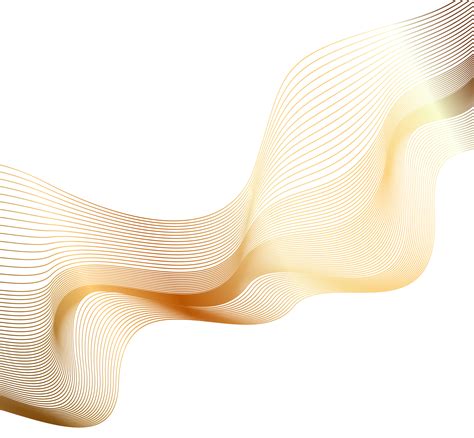 Gold Wave Abstract Vector PNG Images, Abstract Gold Waves Border Frame ...