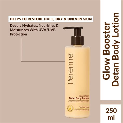 Perenne Glow Booster Detan Body Lotion | 5% AHA, Niacinamide & SPF 30 ...