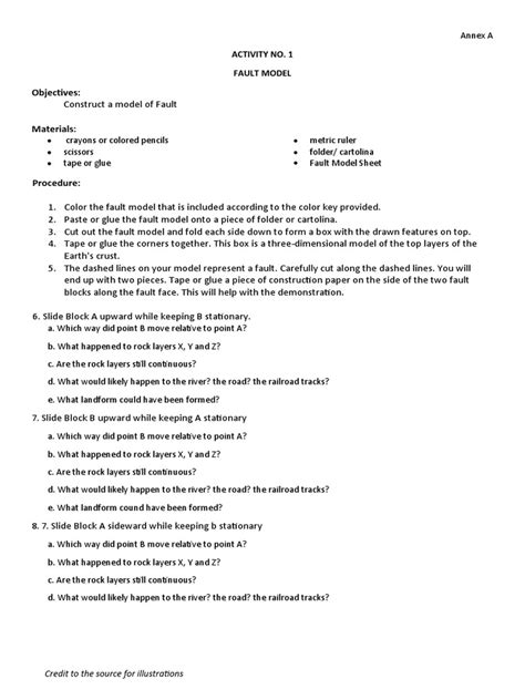 Image result for Modeling Faults Worksheet