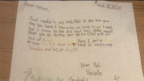 'This letter will cheer you up’: Alabama students write nursing home ...