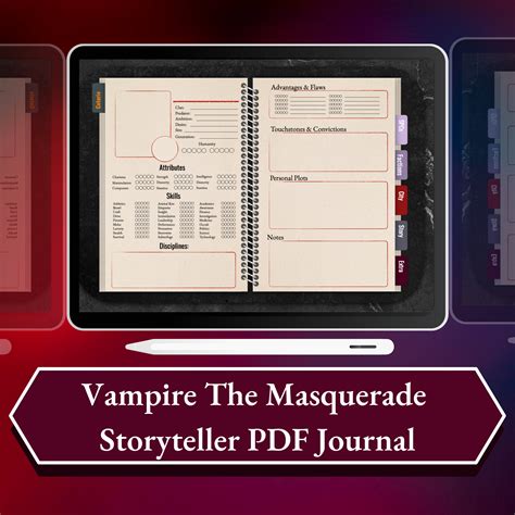 Vampire the Masquerade 5e Storyteller Journal | Goodnotes Notability ...
