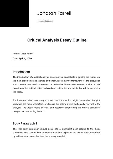 Critical Analysis Essay Example 的图像结果