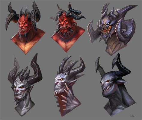 Demon heads , Dinulescu Alexandru on ArtStation at https://www ...