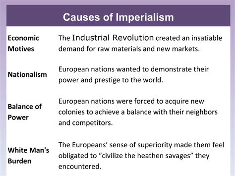 Causes of Imperilism | PPT