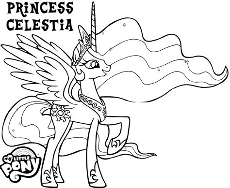 Princess Celestia My Little Pony Coloring Page