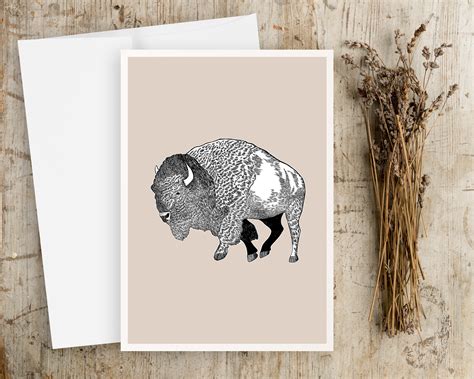 Bison Greeting Card | Blank Greeting card | Any Occasion Greeting Card ...