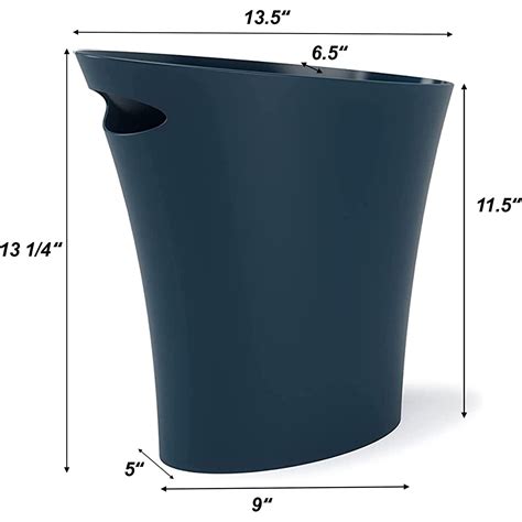 Small Trash Can – Open Top Skinny Garbage Cans for Kitchen, Office, Do ...