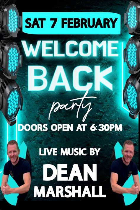 Welcome Back Party with Dean Marshall, A75, DG7 2EX Gatehouse of Fleet ...