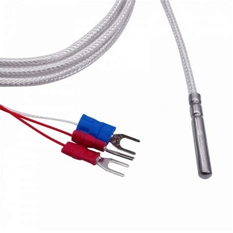 Buy PT100 RTD Temperature Sensor Probe Cable 3 Wire - Class B - 0.3% ...