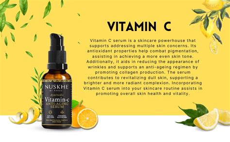 Nuskhe by Paras Vitamin C Anti-Aging Face Serum-30 ml | Reduce Dark ...