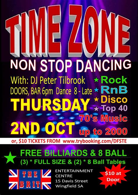 TIME ZONE 70S, 80S, 90S & 00S LEGENDS BAR @ THE BRIT, 11-15 Davis St ...