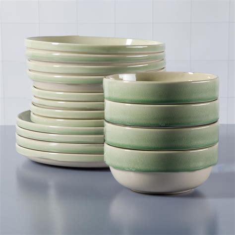 Sur La Table Kitchen Essentials Banquette 16 Piece Double Bowl Plates ...