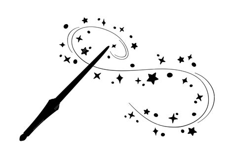 Premium Vector | Magic wand silhouette in simple style vector ...