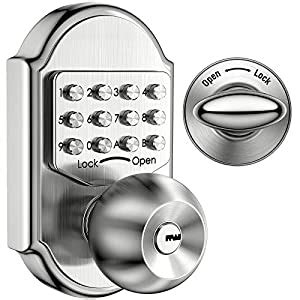 Keyless Entry Keypad Deadbolt Door Lock Mechanical Stainless Steel ...