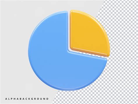 A blue and yellow pie chart with the word blue on it | Premium PSD