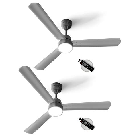 BLDC Ceiling Fan with LED Light & Remote Control - Gray – Longway India