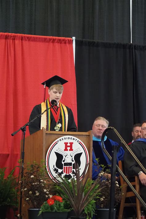 Marion Harding High School graduation 2025 seniors accept diplomas