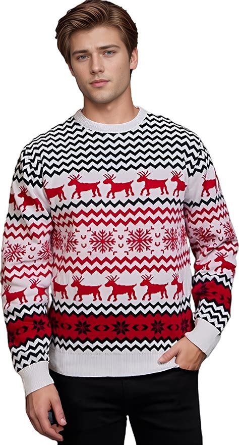 SOMER Men Ugly Christmas Sweater Family Couples Warm Thick Casual ...