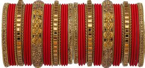 GLIKA Metal Gold-plated Bangle Set Price in India - Buy GLIKA Metal ...