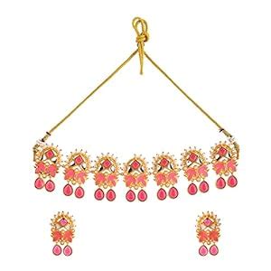 VOYLLA Forever More Tulips Enamelled White Pearls Jewellery Set ...