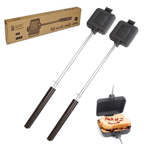 Amazon.com: AILITOR Cast Iron Camp Pie Cooker, Campfire Sandwich Maker ...