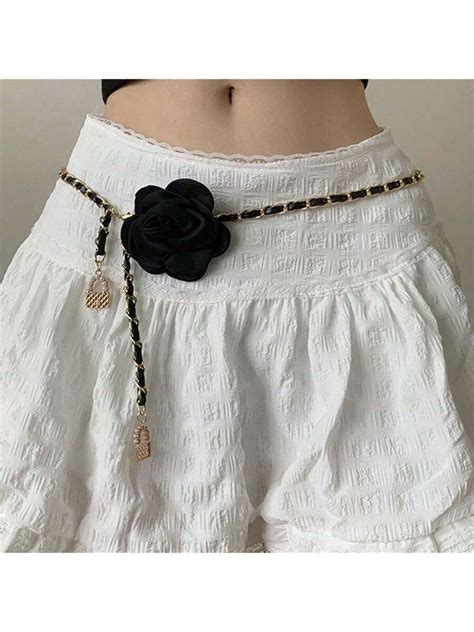 1pc Women's Elegant Floral Pattern Waist Chain, Multi-Color, Versatile ...