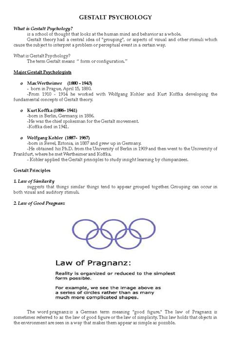 Gestalt Psychology - GESTALT PSYCHOLOGY What is Gestalt Psychology? is ...