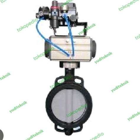Jual Actuator butterfly valve cast iron PTFE 3" +positioner - Jakarta ...