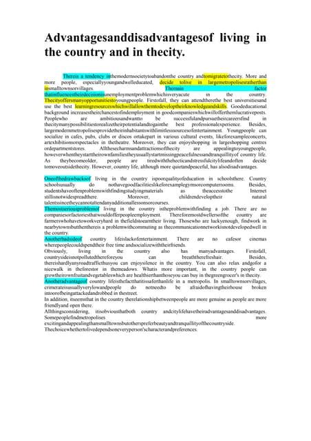 City vs Country 的图像结果