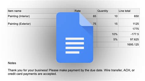 Image result for Create Invoice Using Google Forms