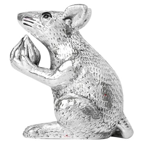 999 Pure Silver Mouse/Mushak Ji/Ganeshji ki Sawaari Idol Statue for Ma ...