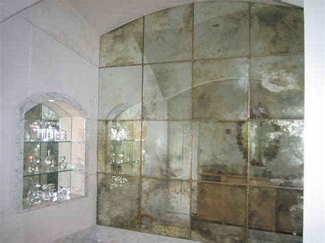 Antiqued Glass Mirror