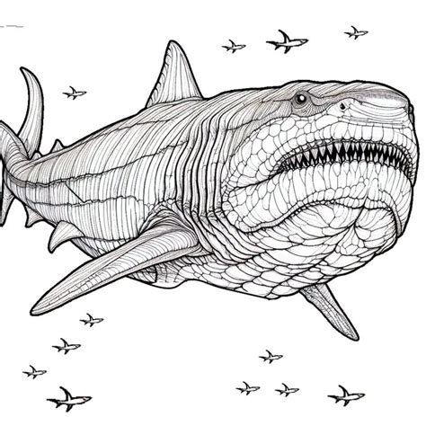 Megalodon Coloring Pages | GoGo Coloring