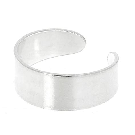 Bague large 8 mm réglable sans anneau en Argent 925 x1 - Perles & Co