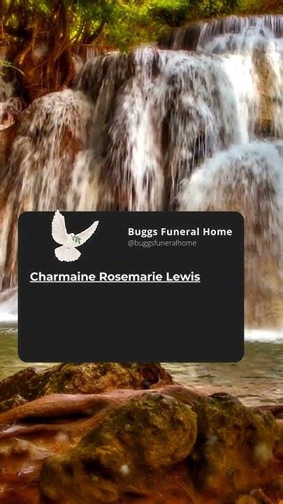 Charmaine Rosemarie Lewis - Buggs Funeral Home Obituary #obituary - YouTube