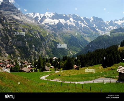 The village of Murren, Bernese Oberland, Switzerland Stock Photo - Alamy