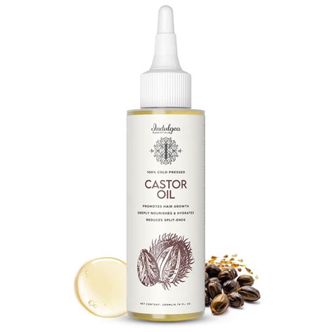 Indulgeo Essentials 100% Pure Cold Pressed Castor Oil- 200ml | For Hair ...