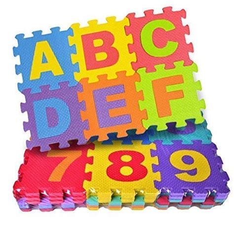 Buy DYEG Alphabets;buildings;numbers Puzzle Mat for 3+ Years, 36 Piece ...