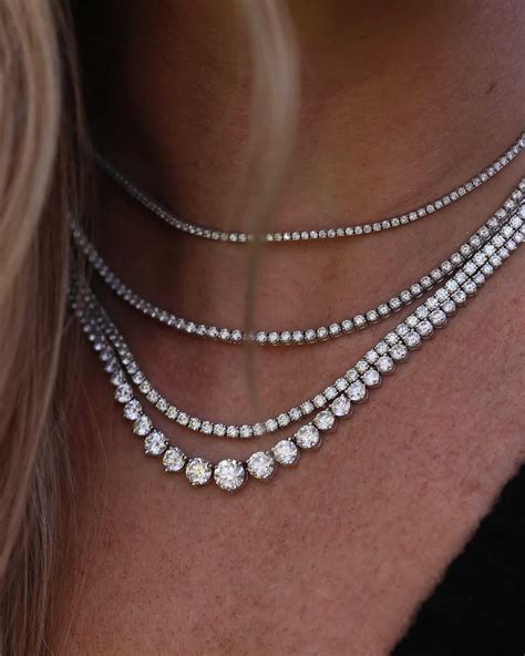 How to Choose the Perfect Diamond Tennis Necklace • Petite in Paris