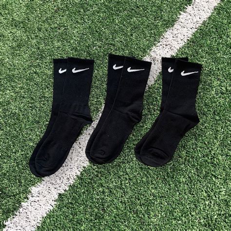 Black Nike socks pack of 3 #nike #nikesocks... - Depop