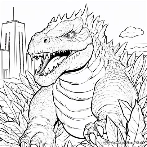 Godzilla Coloring Pages Free Printable