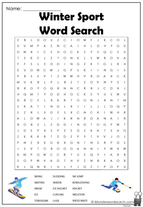 Sports Word Search Printable - Printable Free Templates