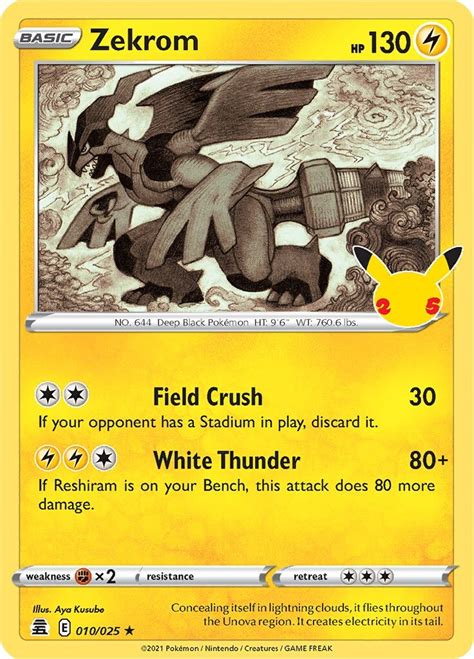 Zekrom Pokémon TCG Individual Collectible Card Game Cards for sale - eBay