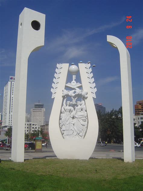 烟台文化广场-智慧之门（汉白玉） - 烟台昌林雕塑