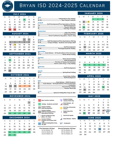 Bryan ISD School Board Adopts Calendar for 2024-2025 School Year ...