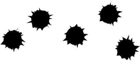 Gunshot Clipart Projectile - Bullet Hole Vector Png - (640x480) Png ...