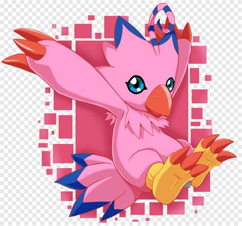 Biyomon Gatomon Gabumon Patamon Tentomon, digimon, chicken, vertebrate ...