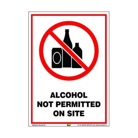 Mr. Safe - Alcohol Not Permitted On Site Sign Sunboard A3 (11.7 inch X ...