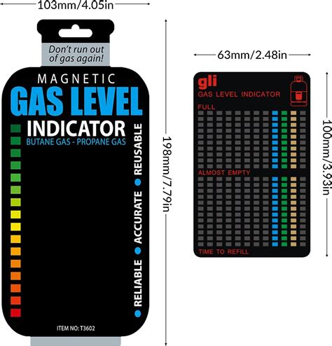 Buy Cadeaux4U Magnetic Gas Level Indicator Gauge Reusable Propane Fuel ...