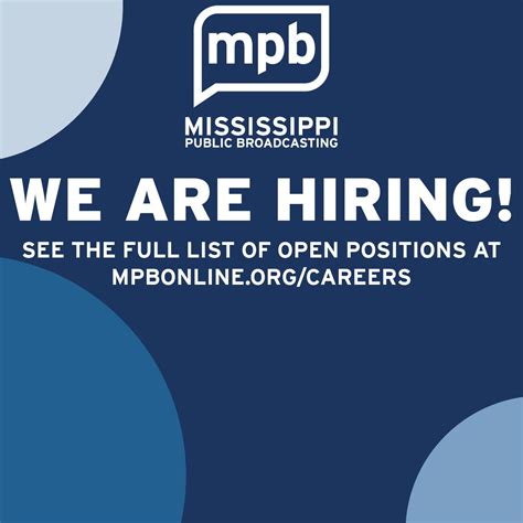Mississippi Public Broadcasting is hiring broadcast technicians, audio ...